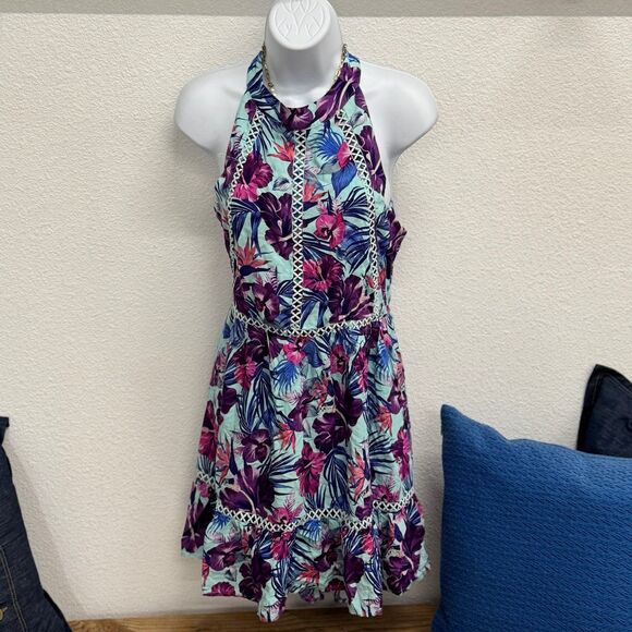 Sunday My Amor Tropical Halter Dress – Size M - Picture 3 of 6